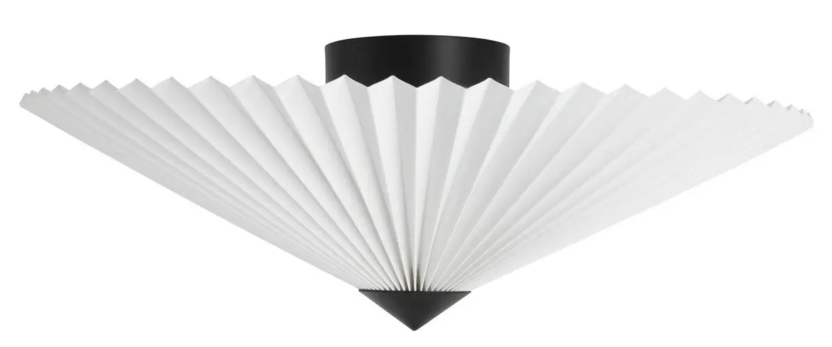 Northlight Ines plissert taklampe hvit, 50 cm