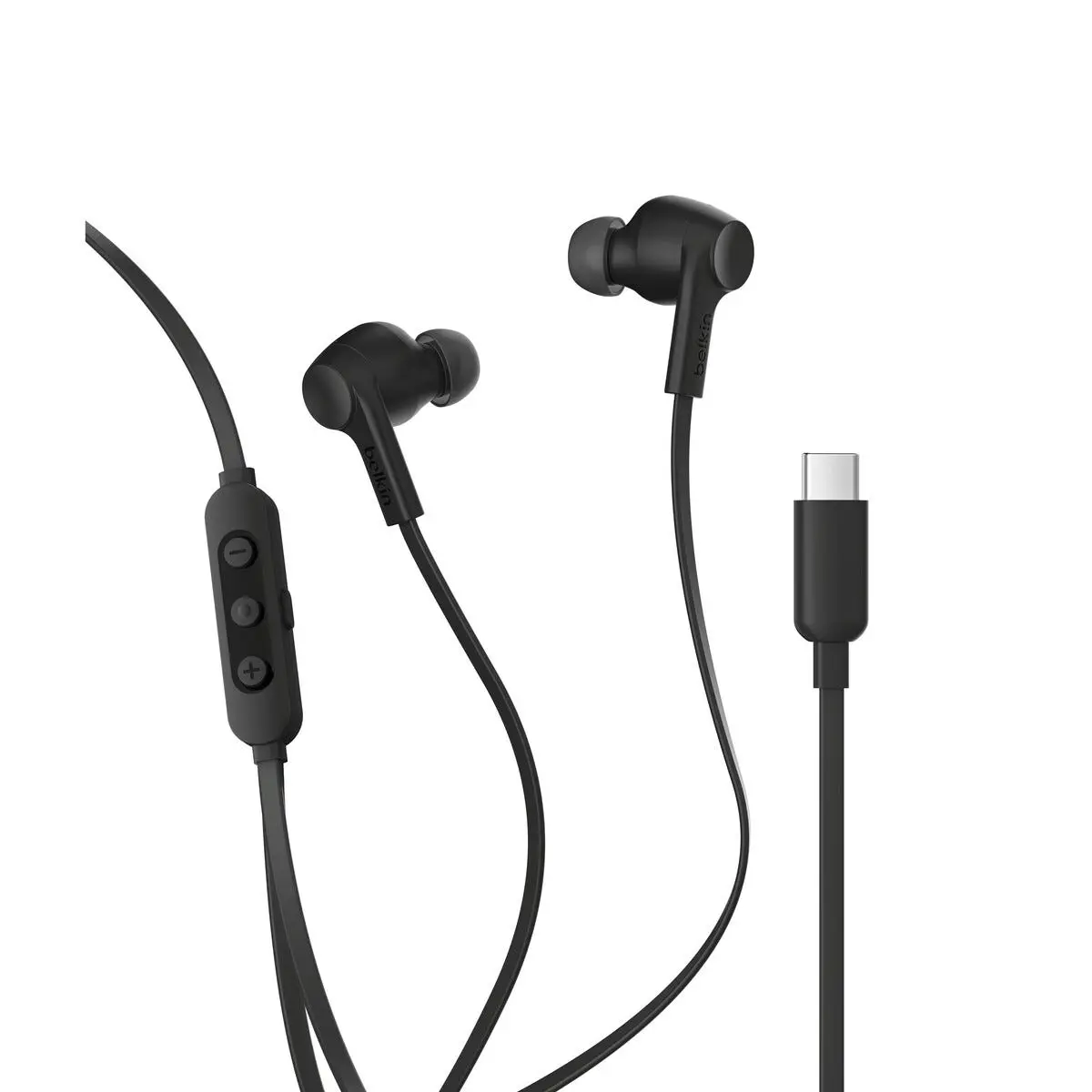 Belkin SoundForm ANC in-ear-ørepropper med kabel, USB-C, svart