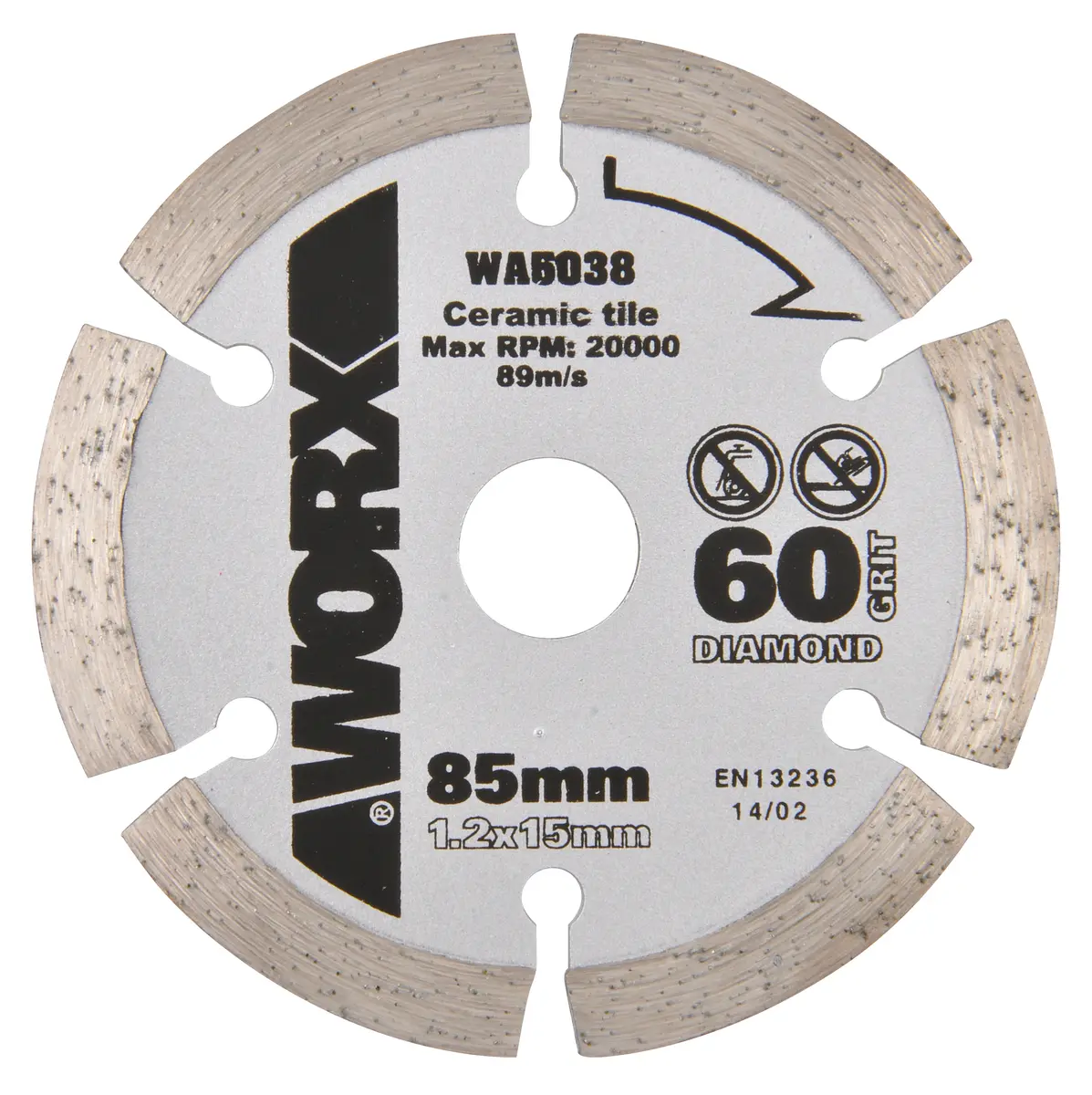 Worx diamantkappeskive, 85 mm