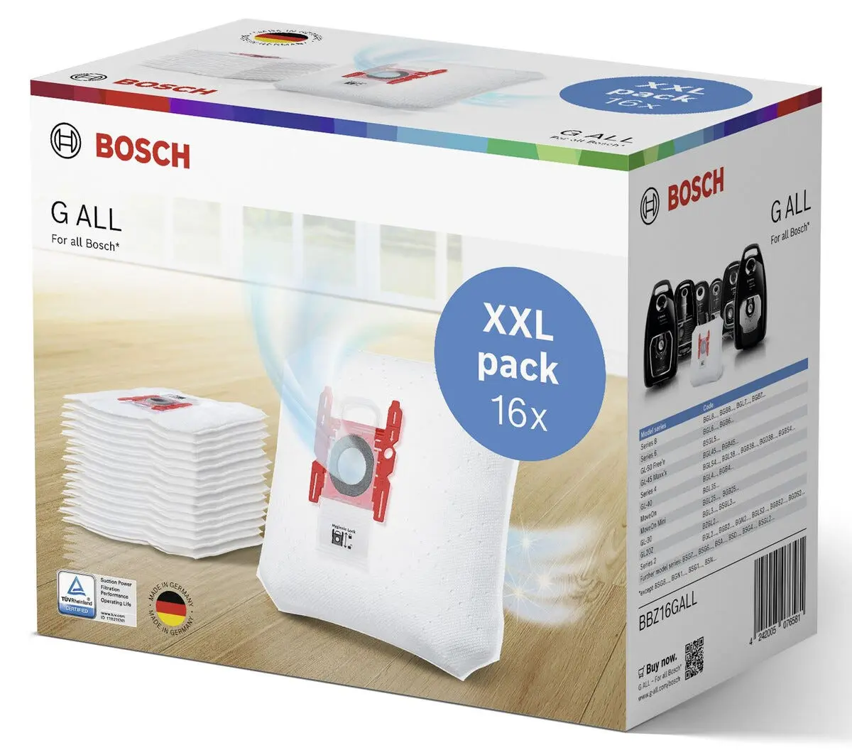 Bosch støvsugerposer G All PowerProtect, 16-pakning