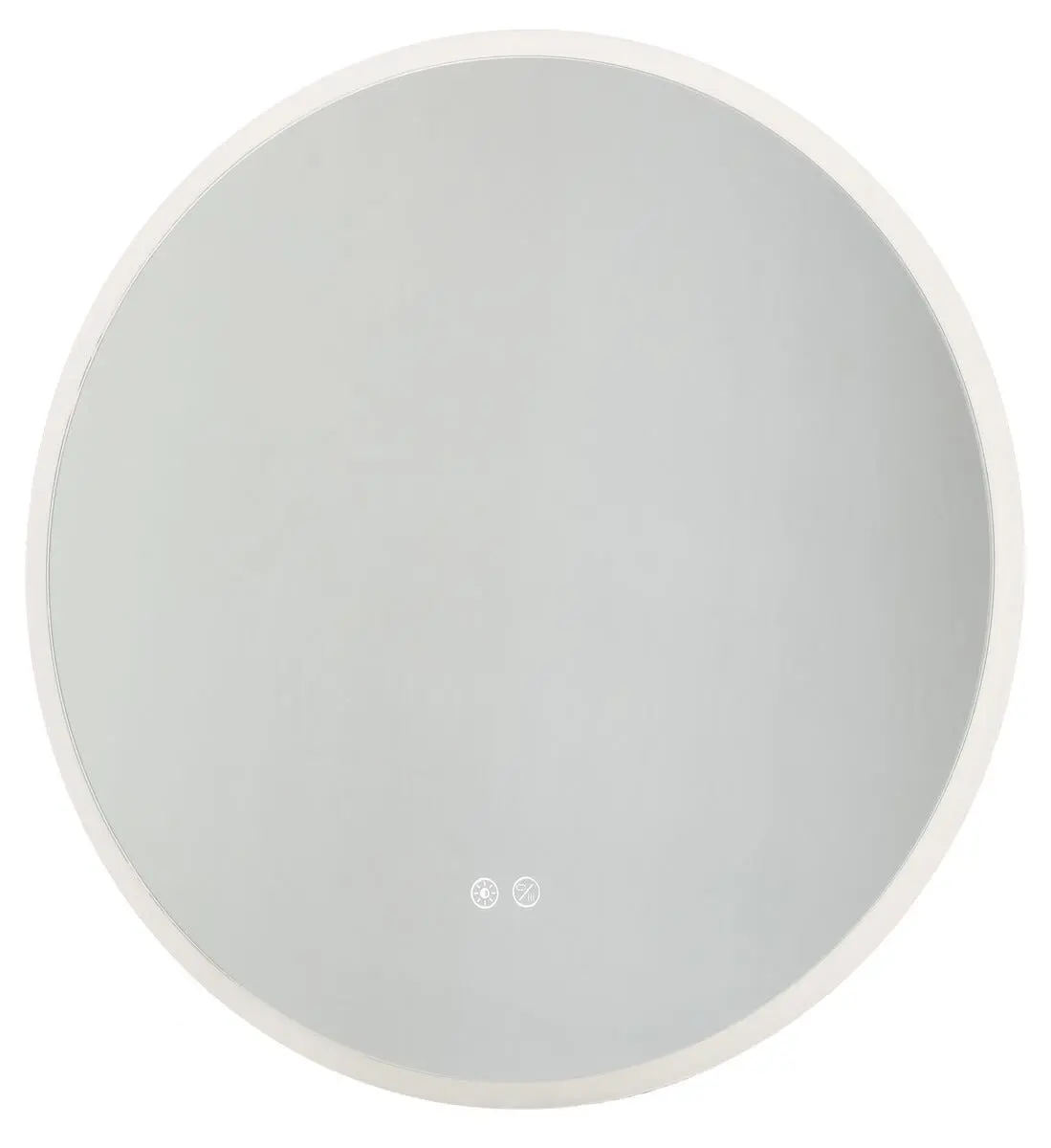 Rundt baderomsspeil med dimbart lys, hvitt, 60 cm