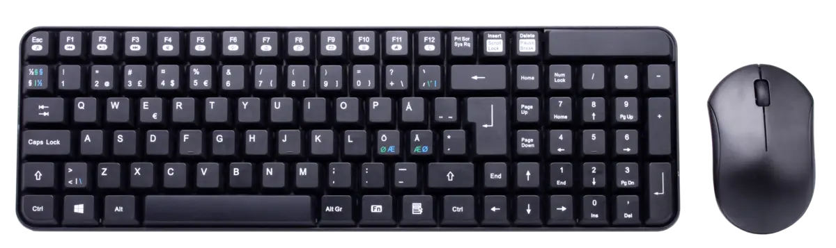 Trådløst tastatur og mus