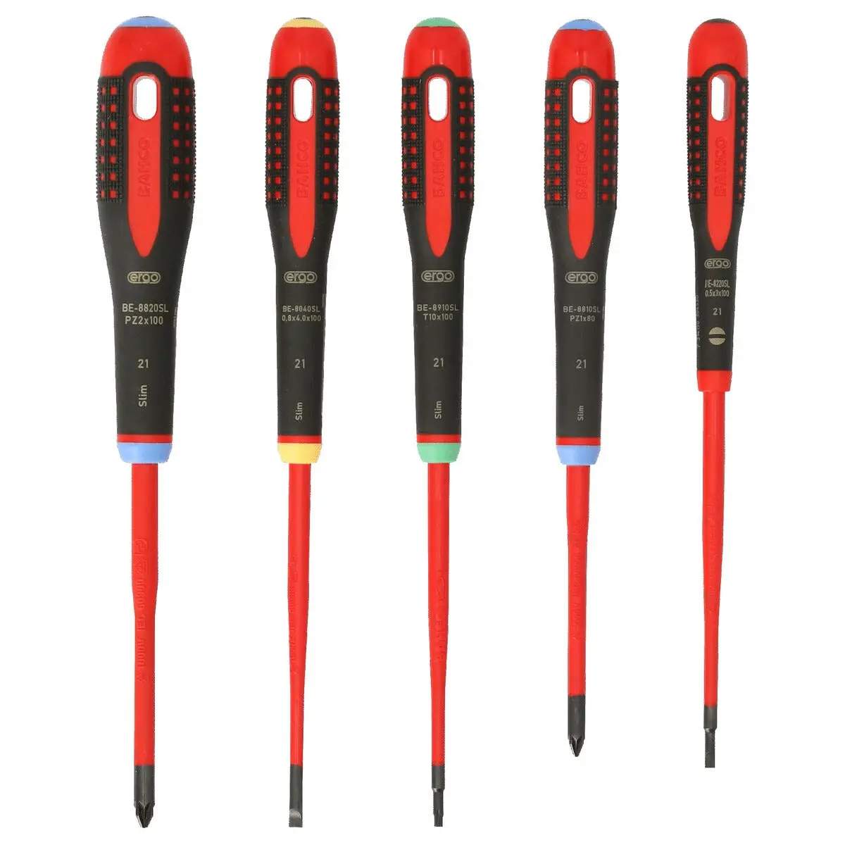 Bahco Ergo skrutrekkersett, isolert 1000 V, 5 deler