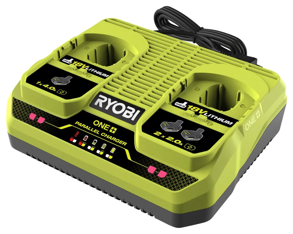 Ryobi batterilader 2 porter One+ 18 V RC18240