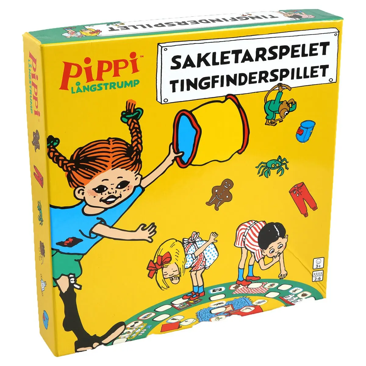 Pippi Langstrømpe Skattejaktspillet brettspill barn, fra 3 år