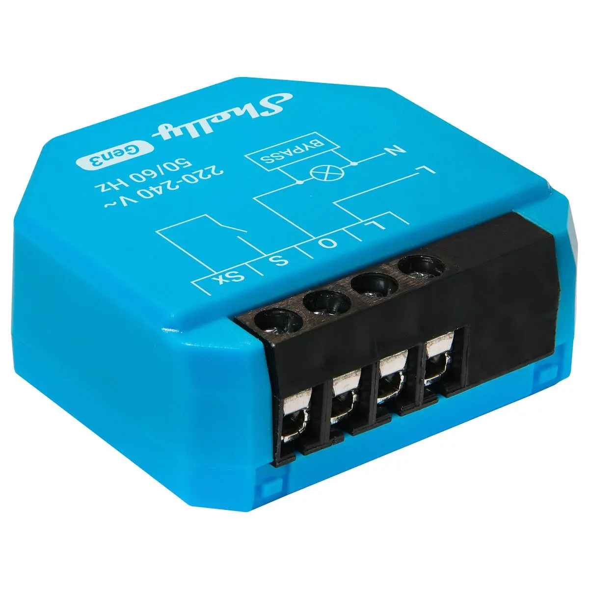 Shelly 1L Gen3 smart wifi-relé uten nulleder