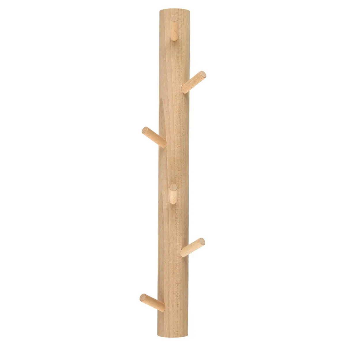 Knaggerekke vertikal, tre, 6 kroker, 48 cm
