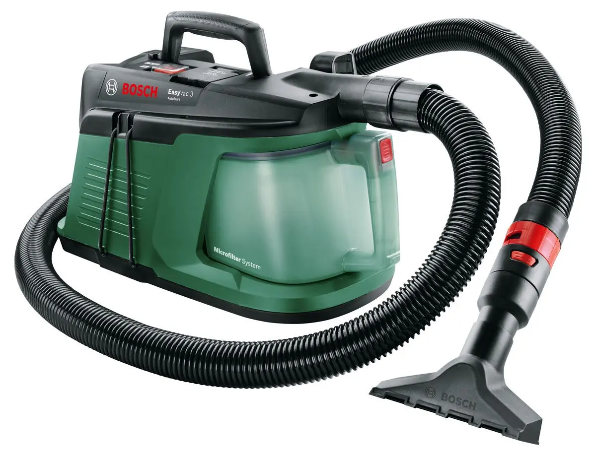 Bosch EasyVac 3 liten grovstøvsuger med tilbehør