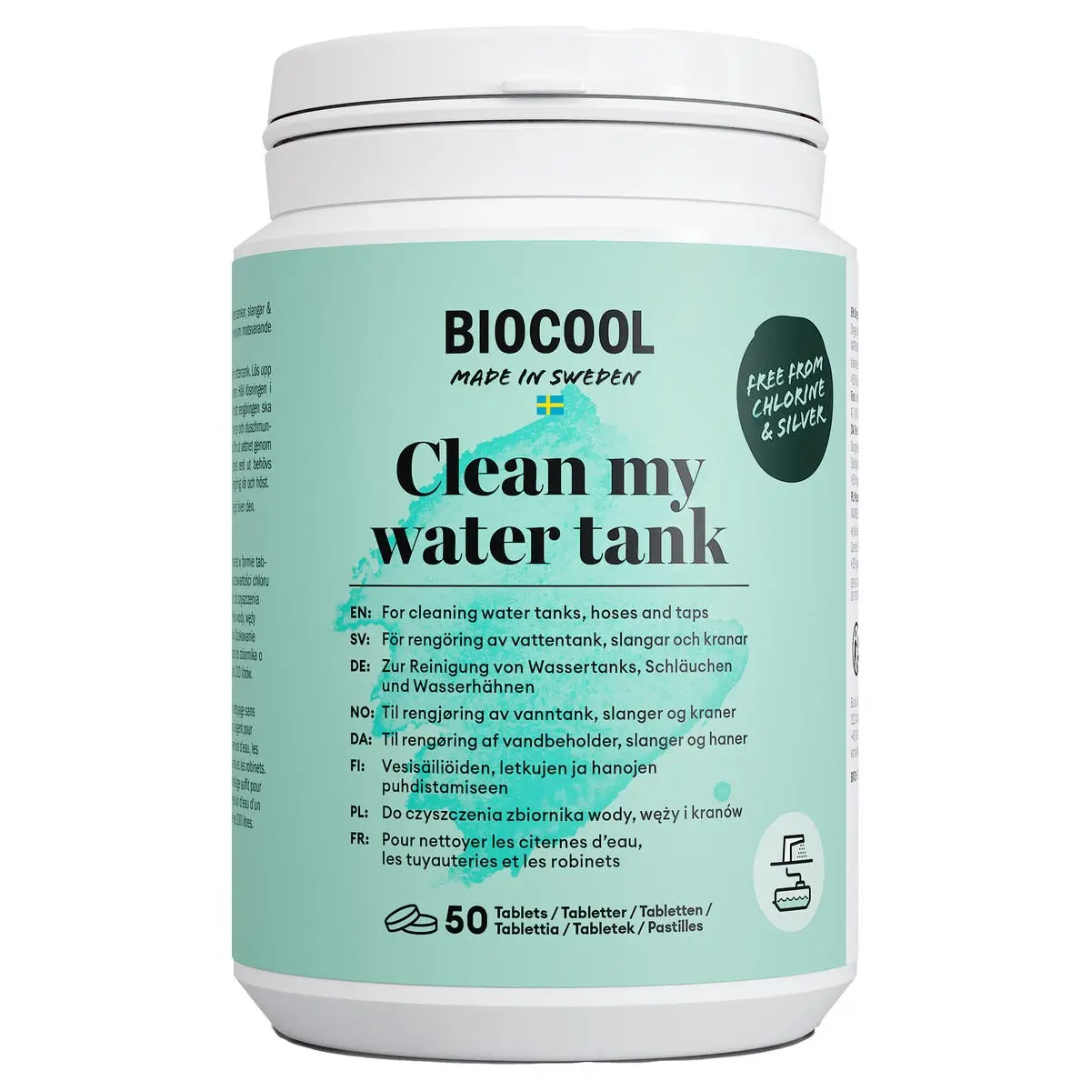 Biocool Clean my Water Tank vannrensetabletter 50 stk.