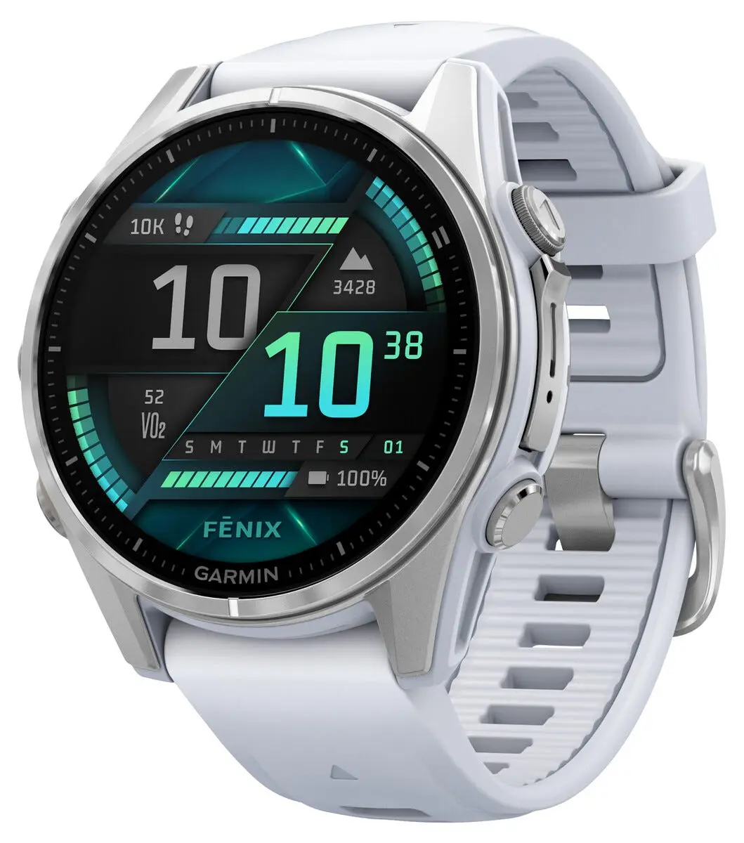 Garmin fēnix 8 treningsklokke med GPS hvit, 43 mm