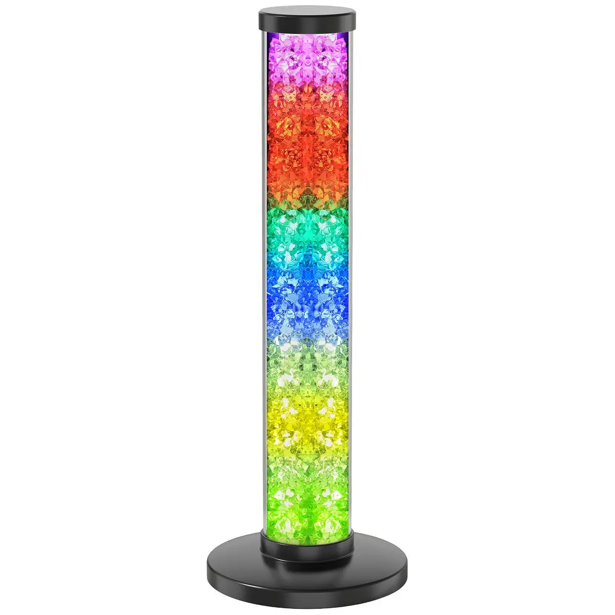 Northlight bordlampe snøkrystall med flerfarget lys