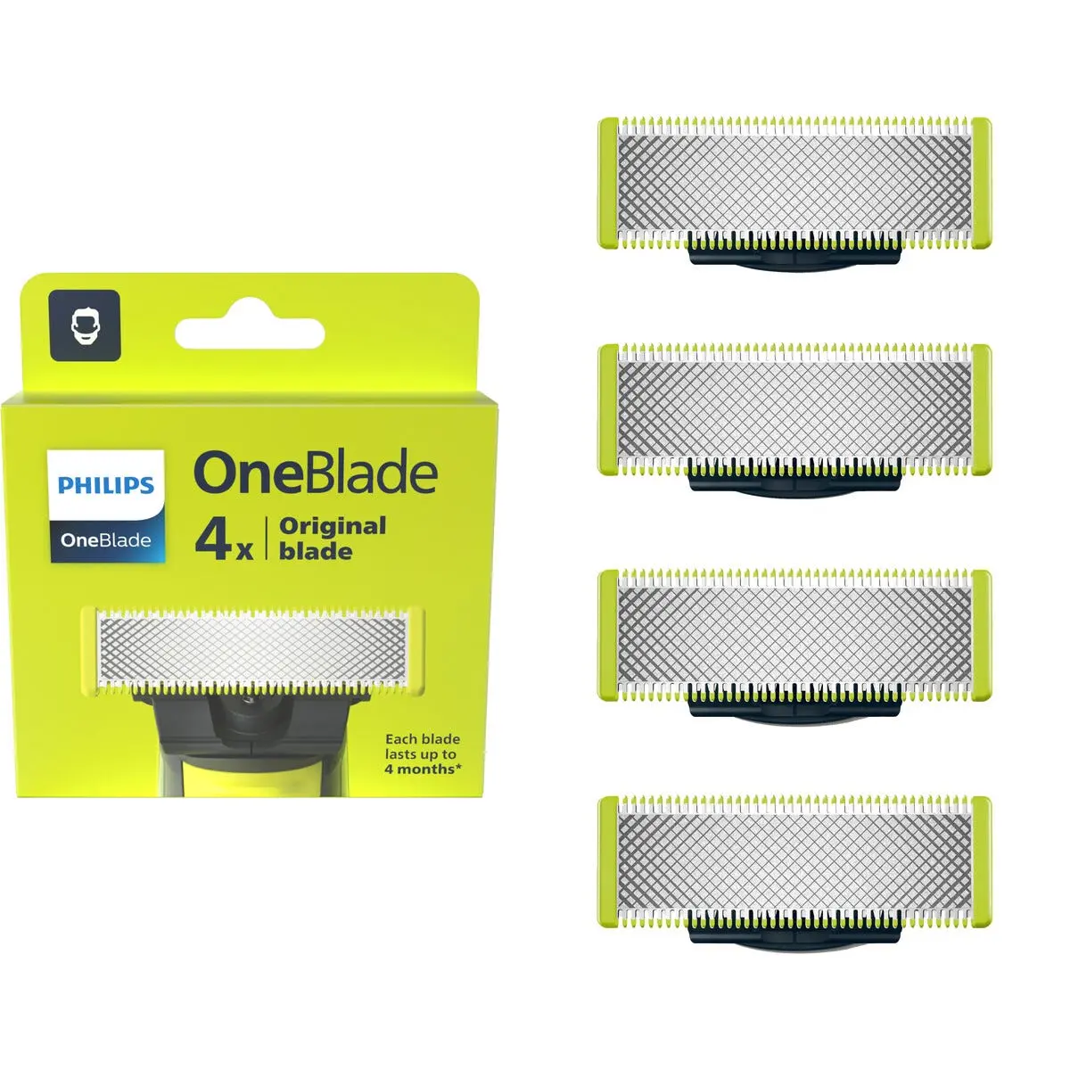 Philips OneBlade reserveblader 4-pakning, QP240/50