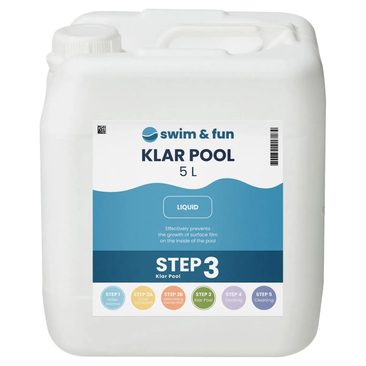 Swim & Fun KlarPool bassengrengjøring mot belegg, 5 liter