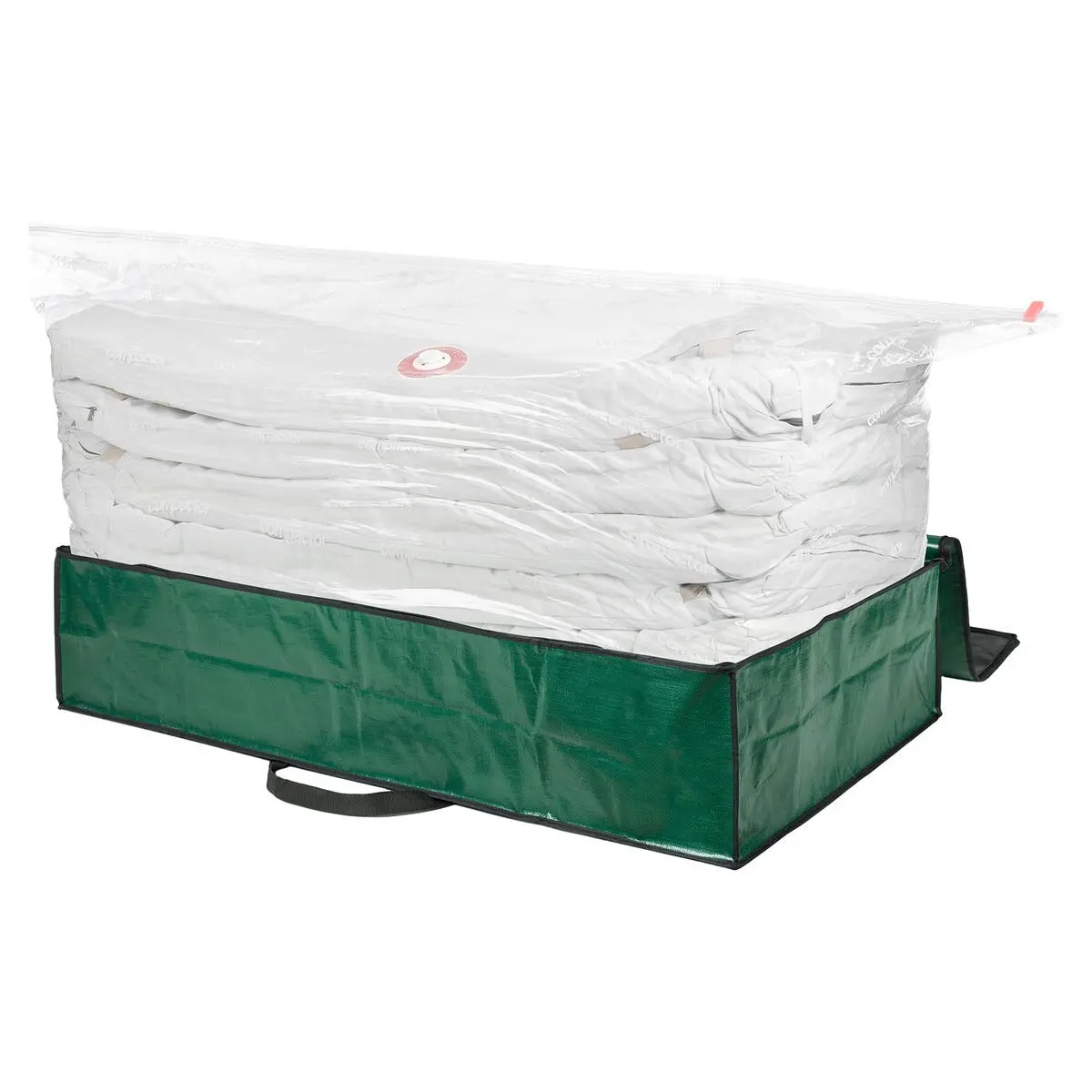 Stor puteoppbevaring med vakuumpose 530 l, 117 x 67 x 25 cm