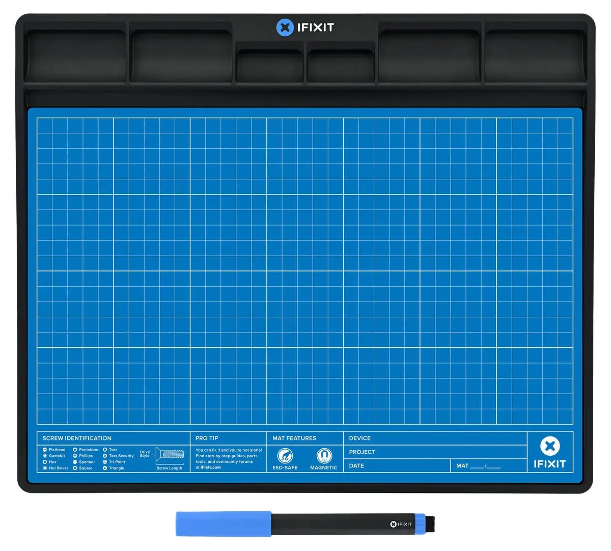 iFixit FixMat magnetisk matte med sorteringsrom
