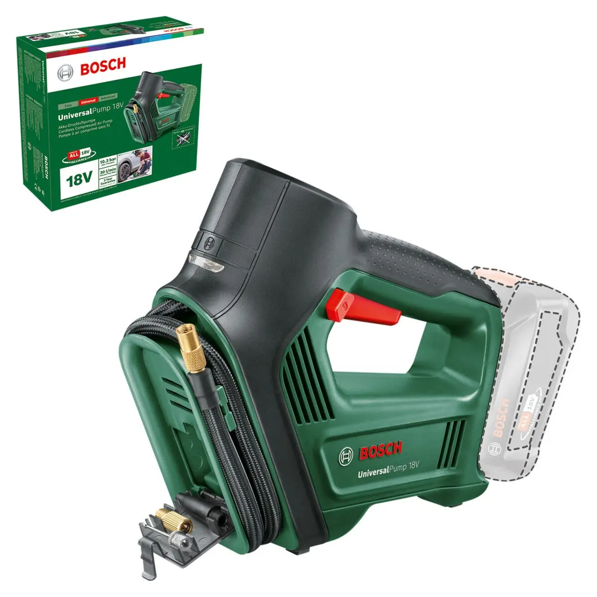 Bosch UniversalPump 18V minikompressor, batteridrevet