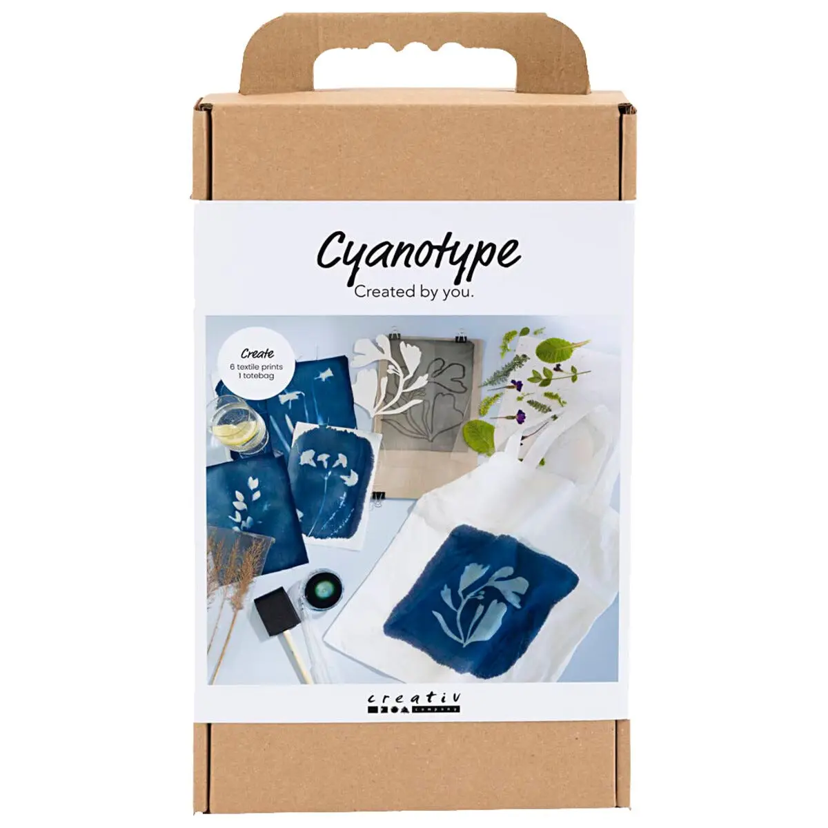 Creativ Company hobbysett tekstiltrykk cyanotypi
