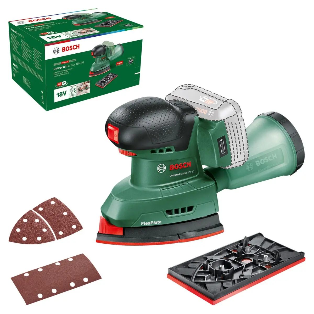 Bosch UniversalSander 18V-10 multisliper, batteridrevet