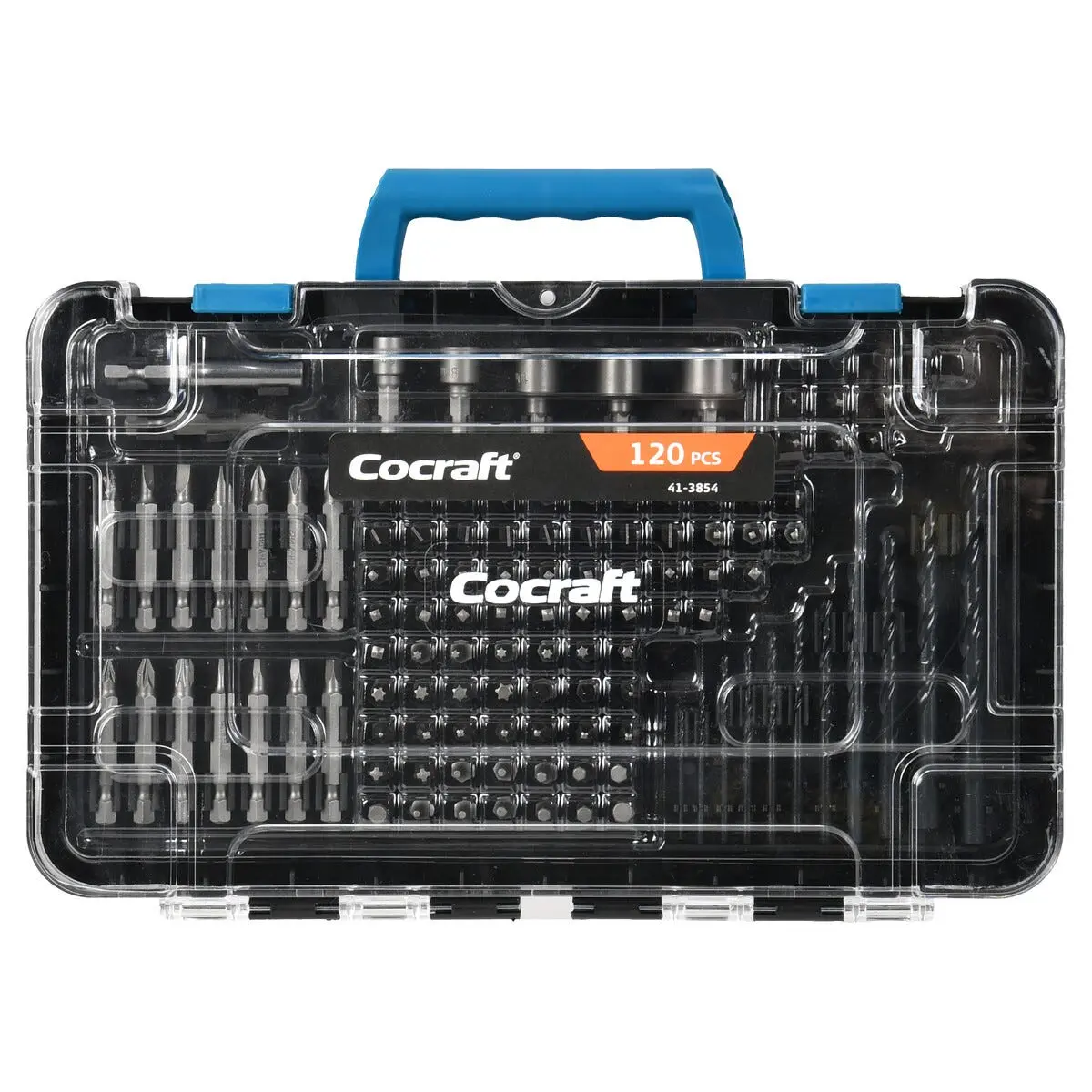 Cocraft bor- og bitsett for tre og metall, 120 deler