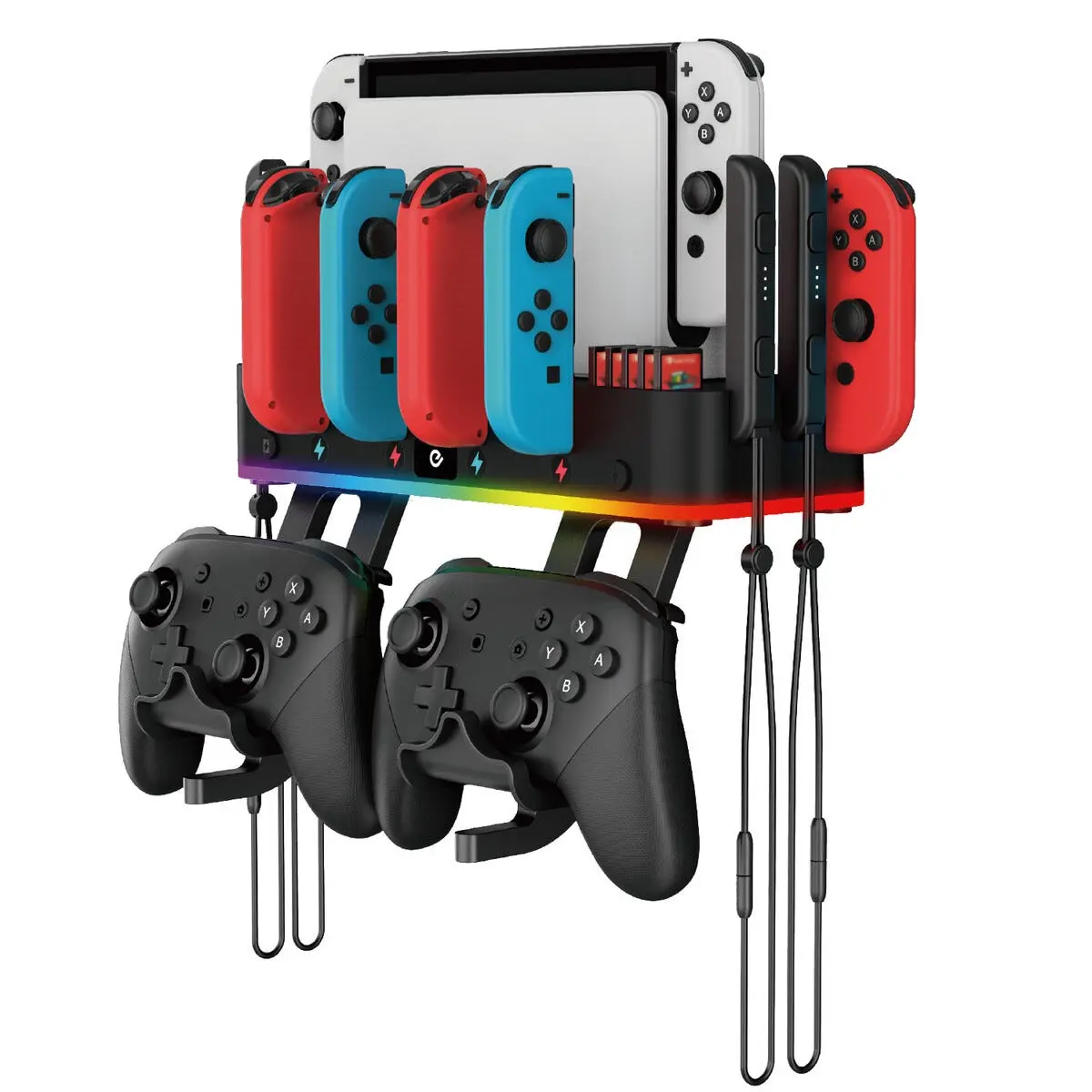 Exibel veggfeste Switch med lading og RGB