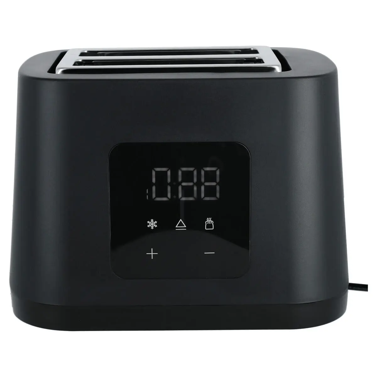 Brødrister 2 skiver digitalt display svart