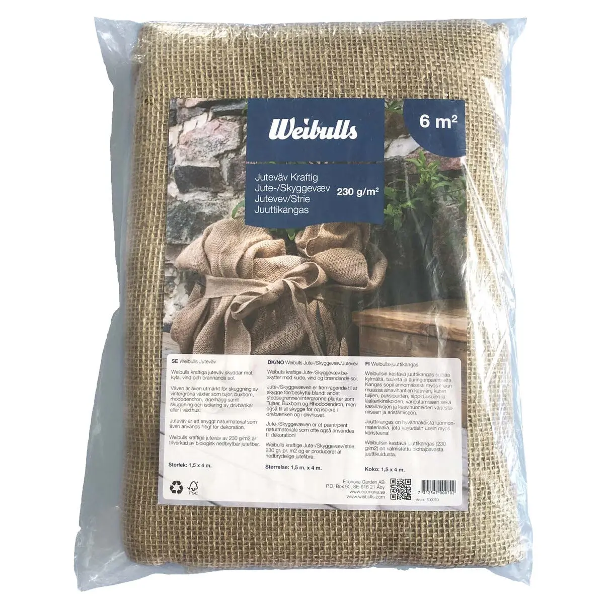 Weibulls jute 1,5 × 4 meter