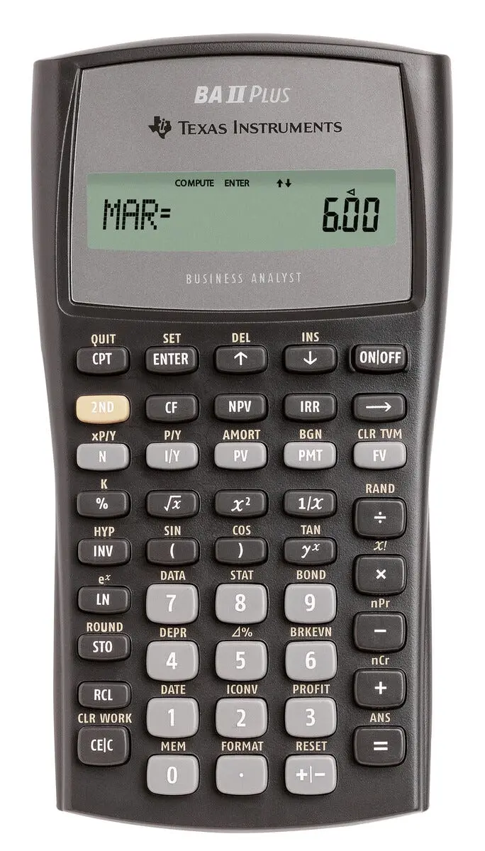 Texas Instruments BAII Plus finanskalkulator