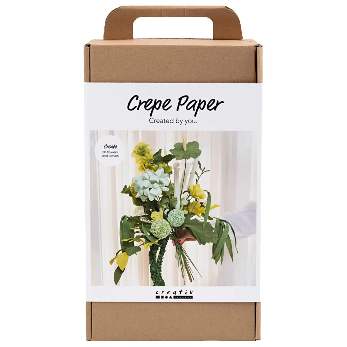 Creativ Company hobbysett kreppapir blomsterbukett grønn