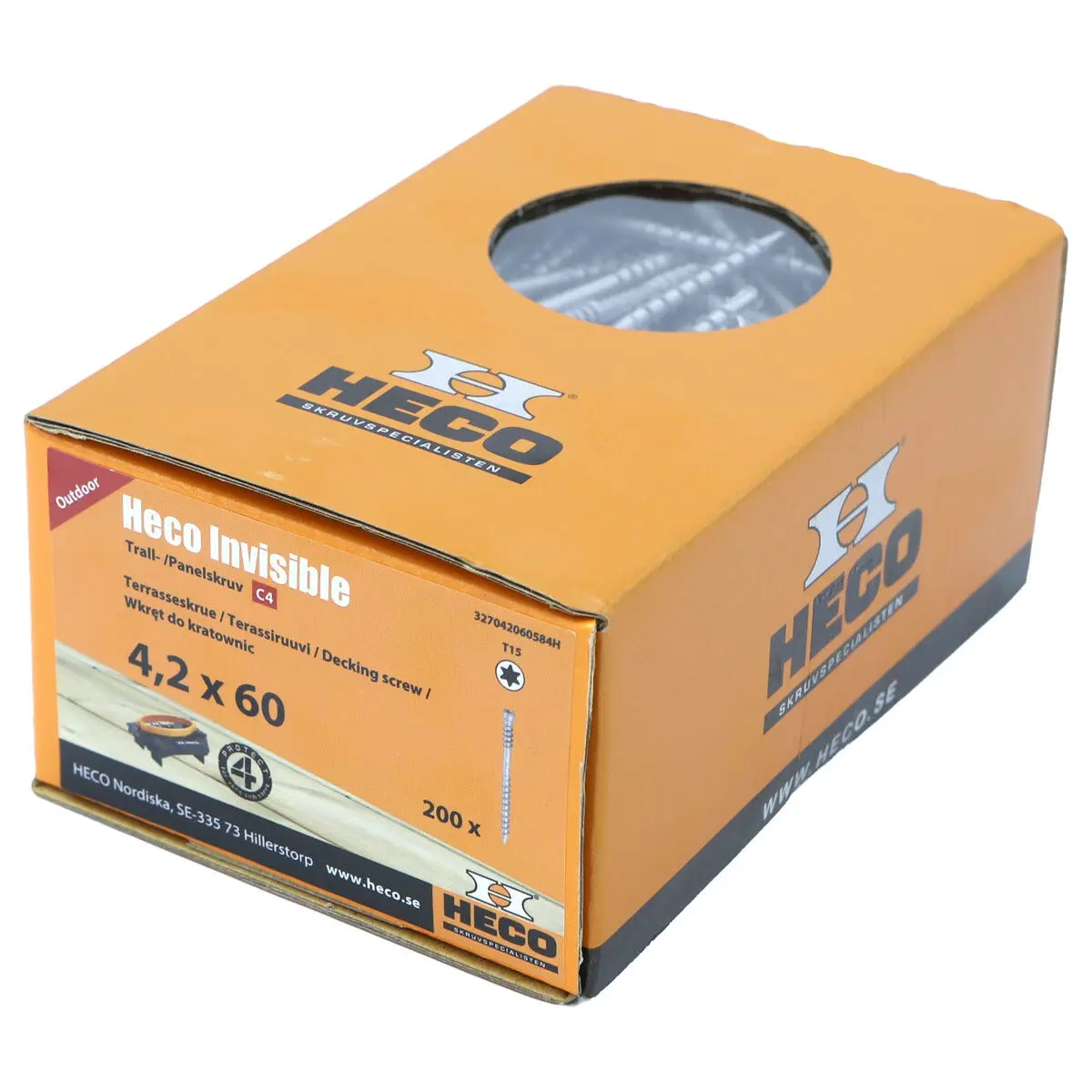 Heco skjulte terrasseskruer til Heco Decking Tool, 4,2 x 60 mm