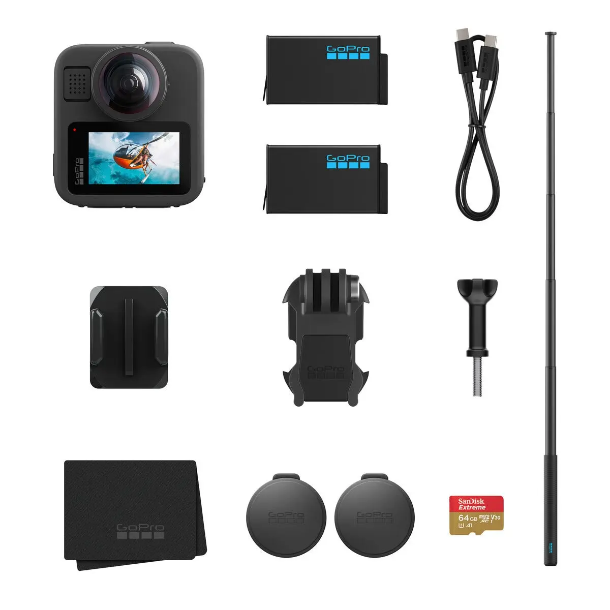 GoPro Max2 360 actionkamera med tilbehørspakke