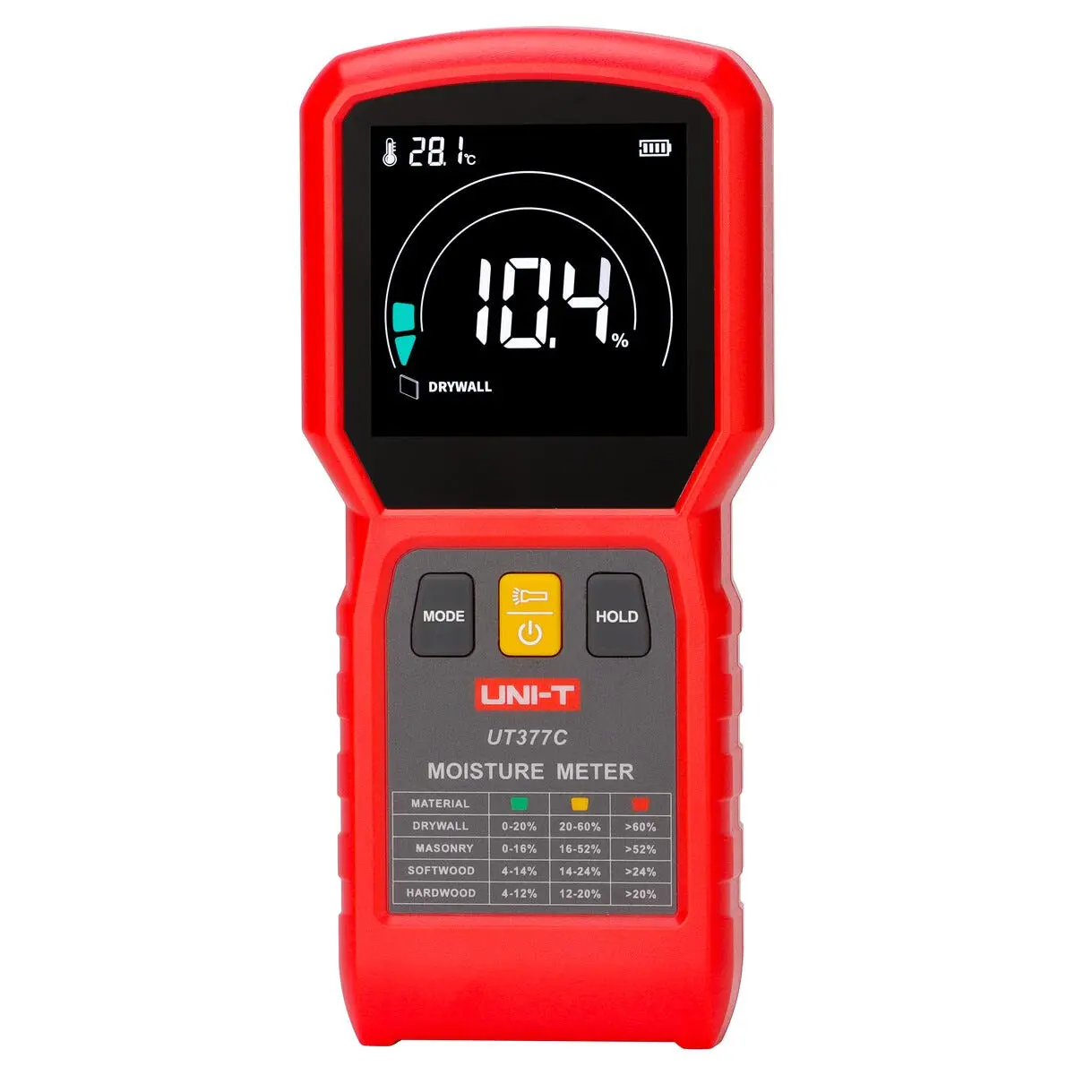 UNI-T UT377C fuktmåler for treverk, gips og mur