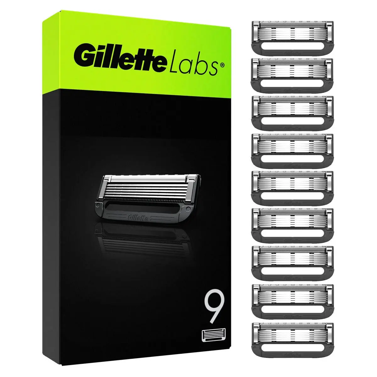 Gillette Labs barberblad, 9-pakning