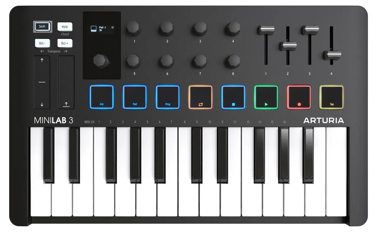Arturia MiniLab 3 MIDI-keyboard med USB-C, 25 tangenter