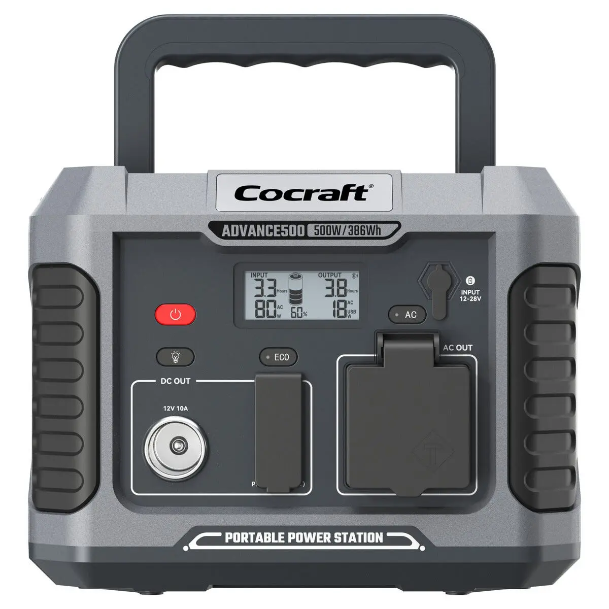 Cocraft Advance 500 powerstation, bærbar strøm, 386 Wh