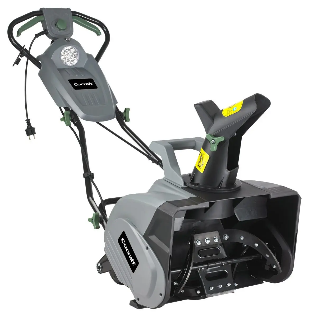 Cocraft elektrisk snøfreser med lys, 2000 W