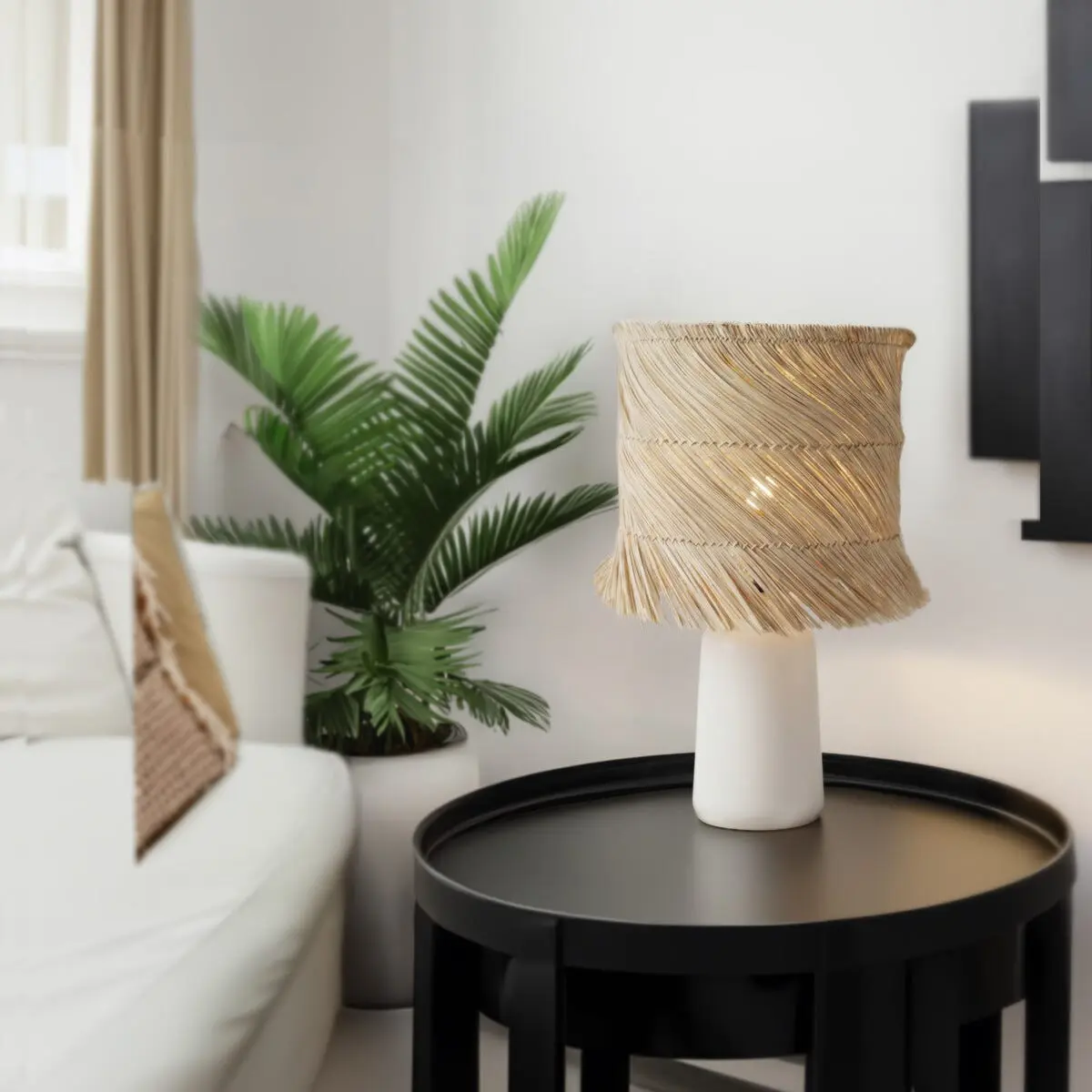 Bordlampe Miranda i rotting og keramikk E27, Northlight