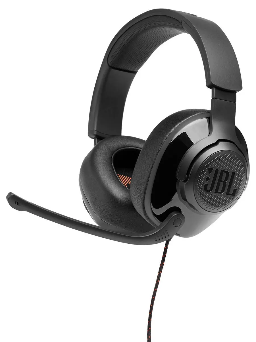 JBL Quantum 200 gaming hodetelefoner med flipp-opp-mikrofon
