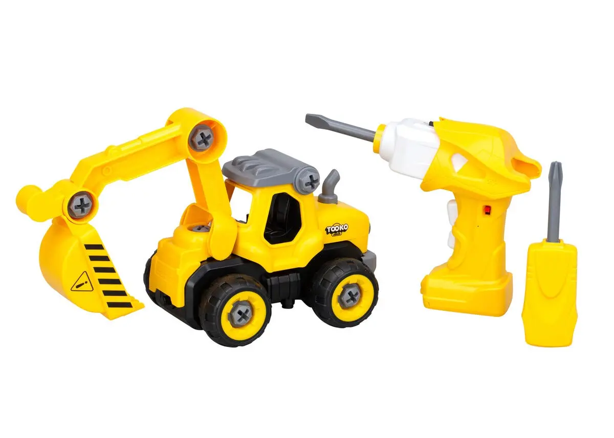 Silverlit RC gravemaskin byggesett med lyd, fra 3 år
