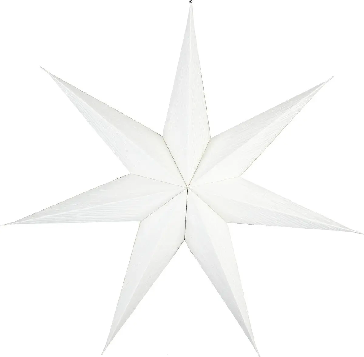 Stor adventsstjerne brettet papir hvit 70 cm, Northlight