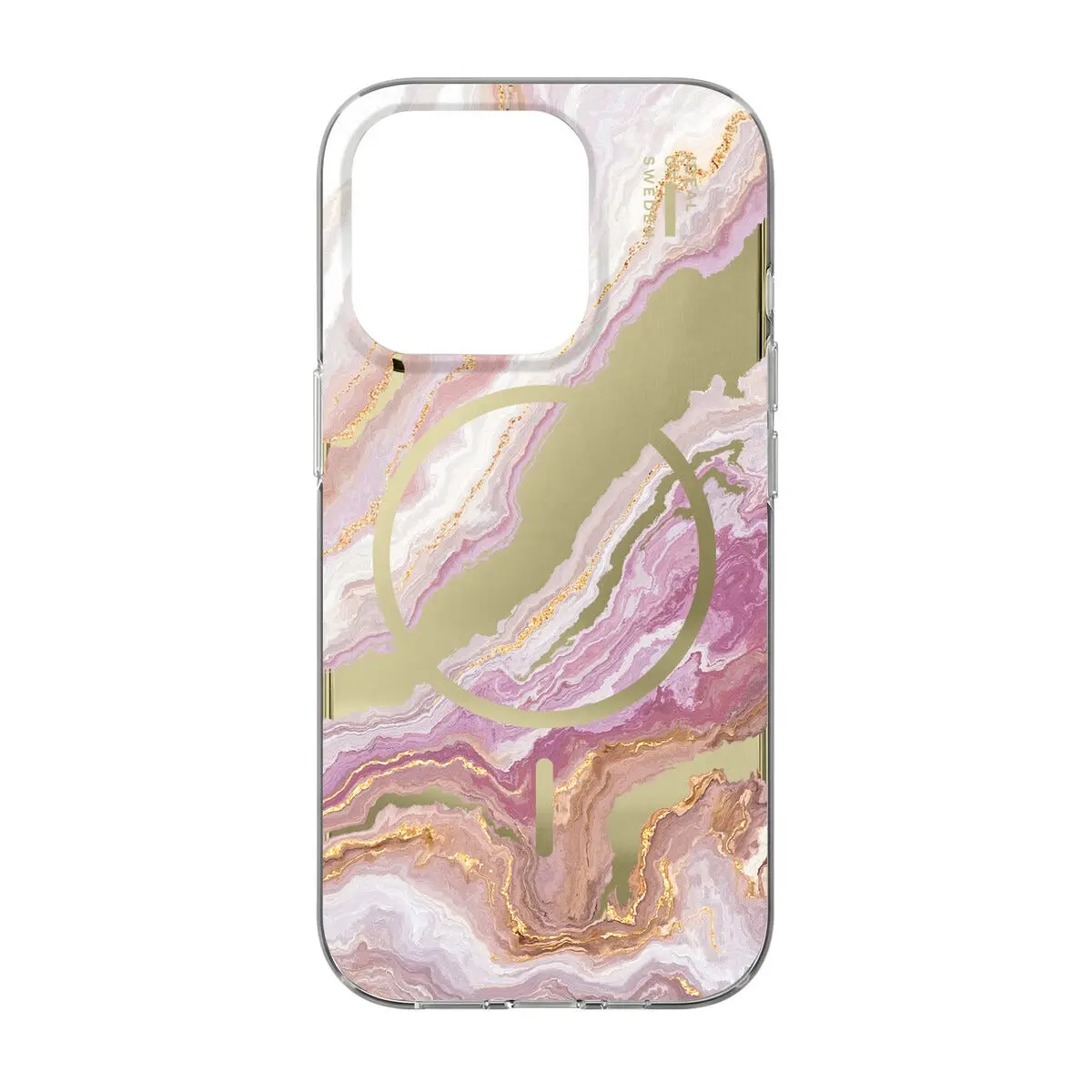 Ideal of Sweden Agate Halo mobildeksel for iPhone 16 Pro, rosa marmor