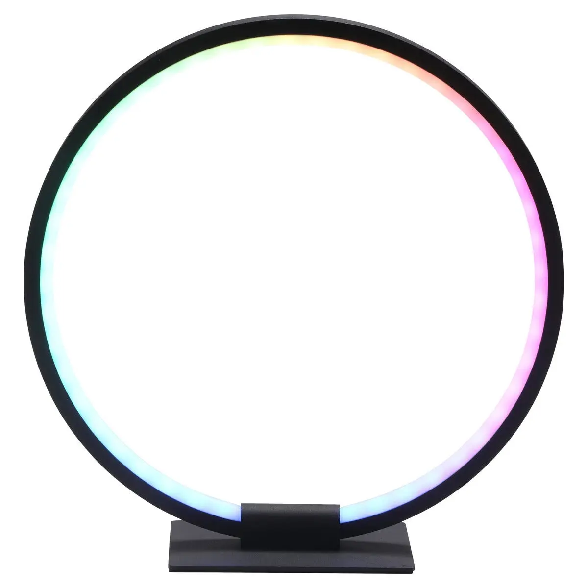 Bordlampe Neon Ring RGB med fargeeffekter, 27 cm