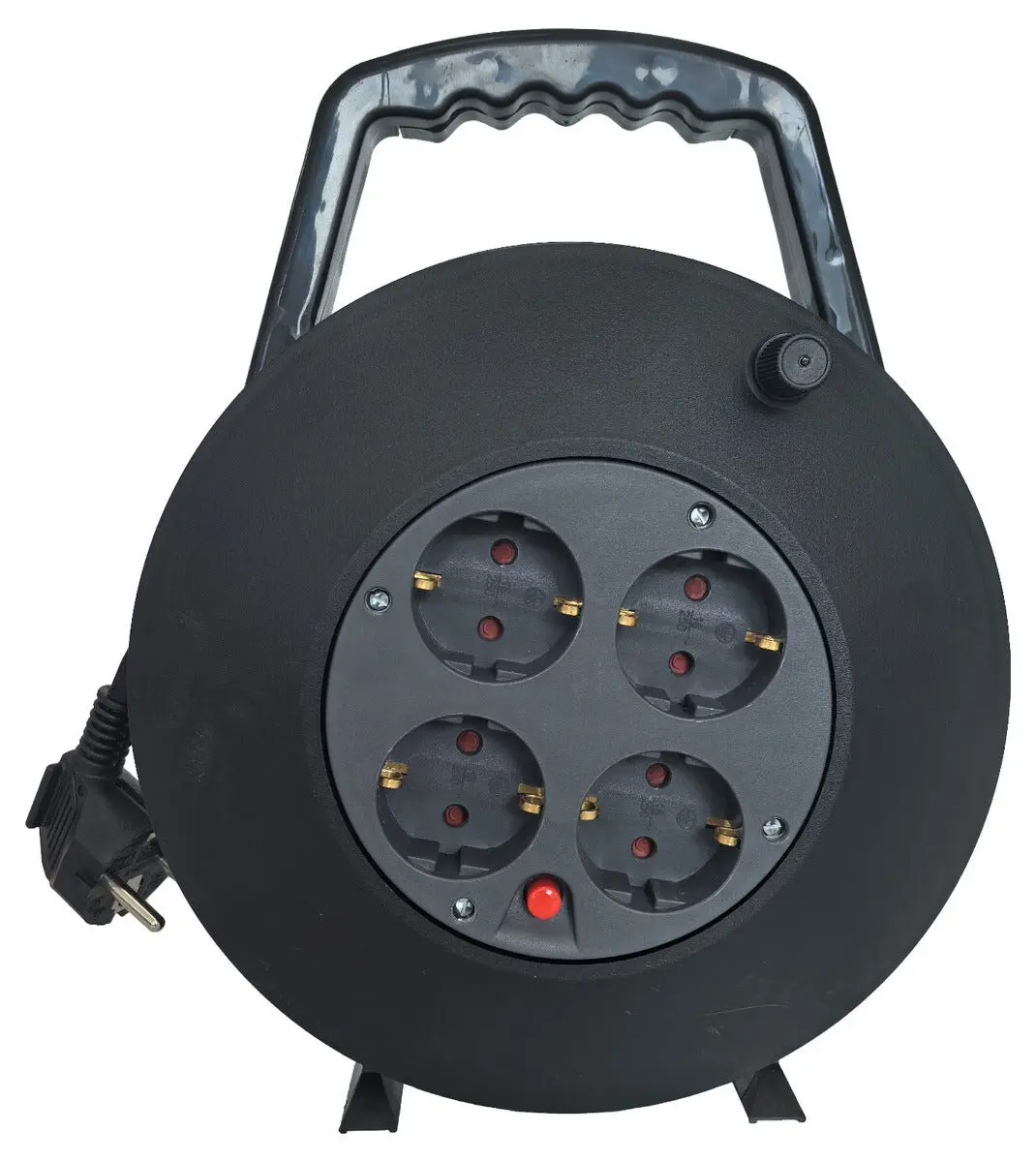 Kabeltrommel, 4-veis 10 m kabel