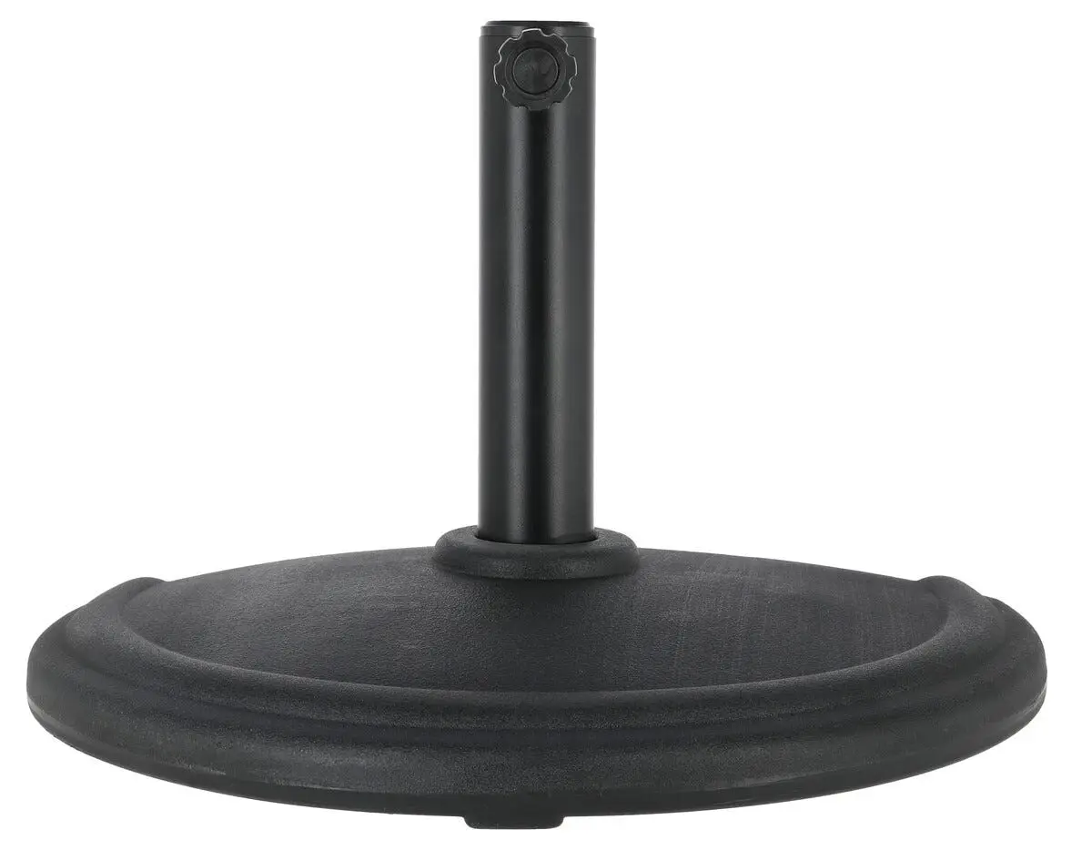 Parasollfot for halv parasoll, svart 10 kg