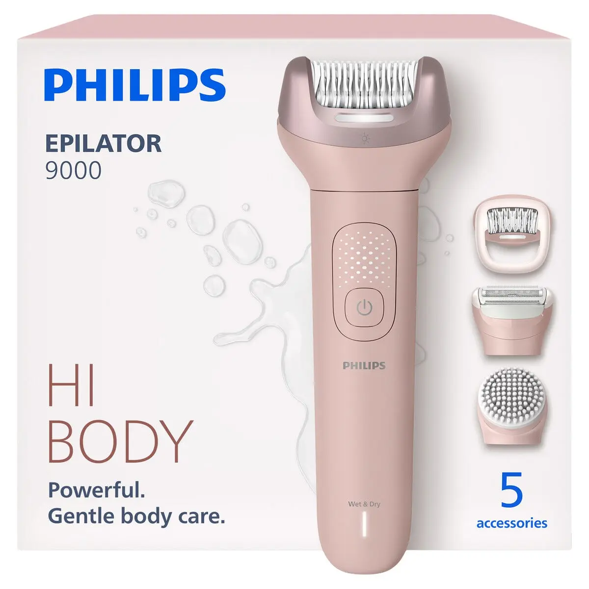 Philips Series 9000 epilator Wet & Dry med 6 tilbehør