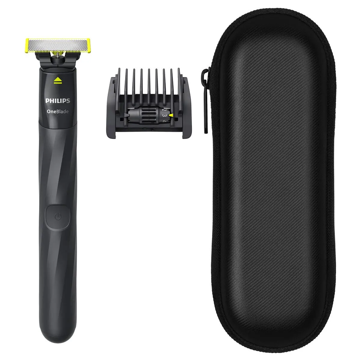 Philips OneBlade face QP1864/65 skjeggtrimmer og barberhøvel, svart