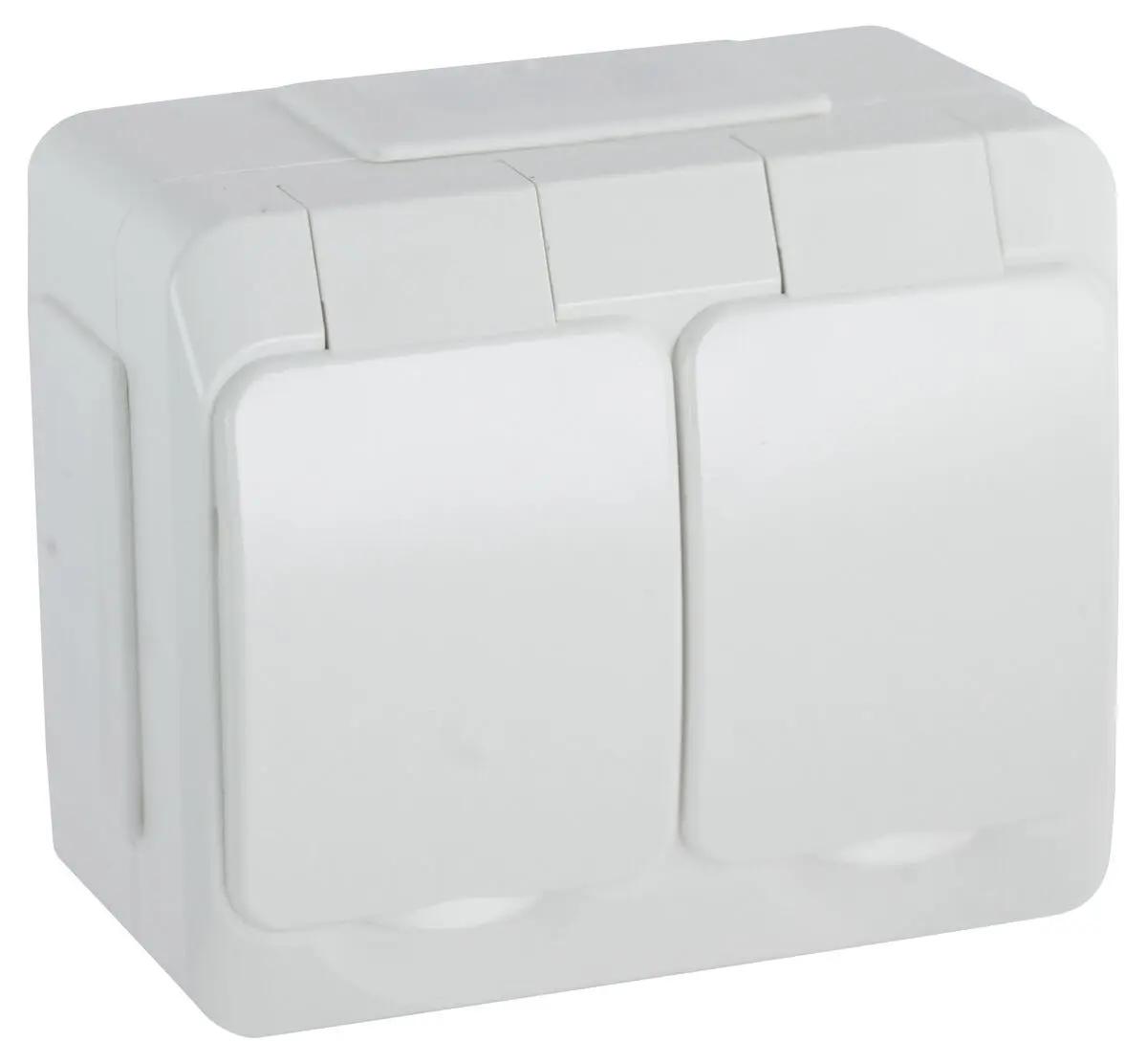 Schneider Aqua 2-veis utenpåliggende stikkontakt, IP44