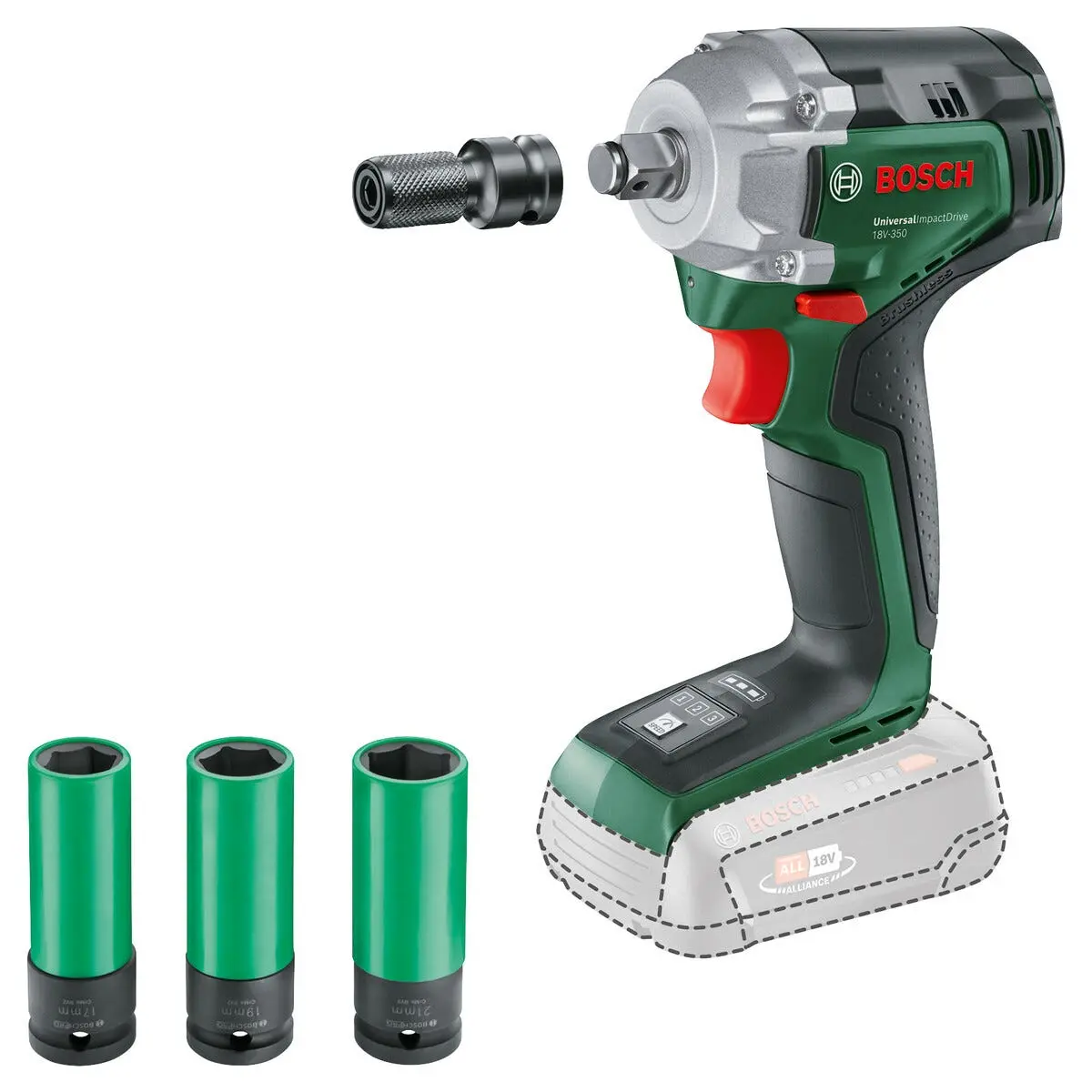 Bosch UniversalImpact batteridrevet muttertrekker 18V-350