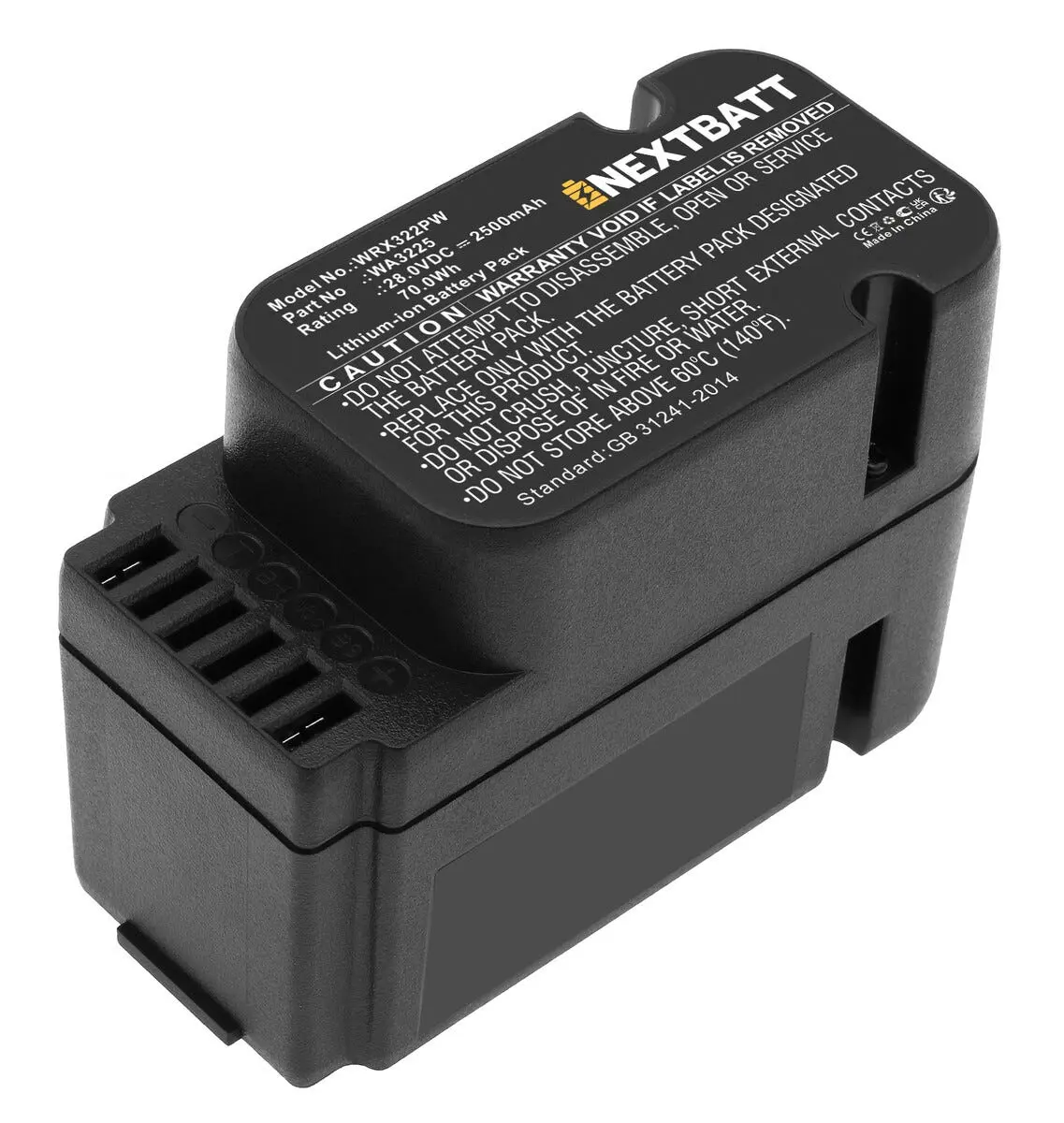 Batteri 28 V/2,5 Ah til Worx Landroid