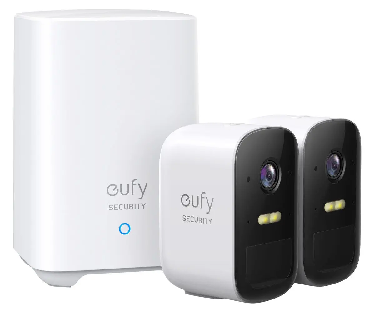 EufyCam 2C kit, 2 overvåkningskameraer og 1 HomeBase