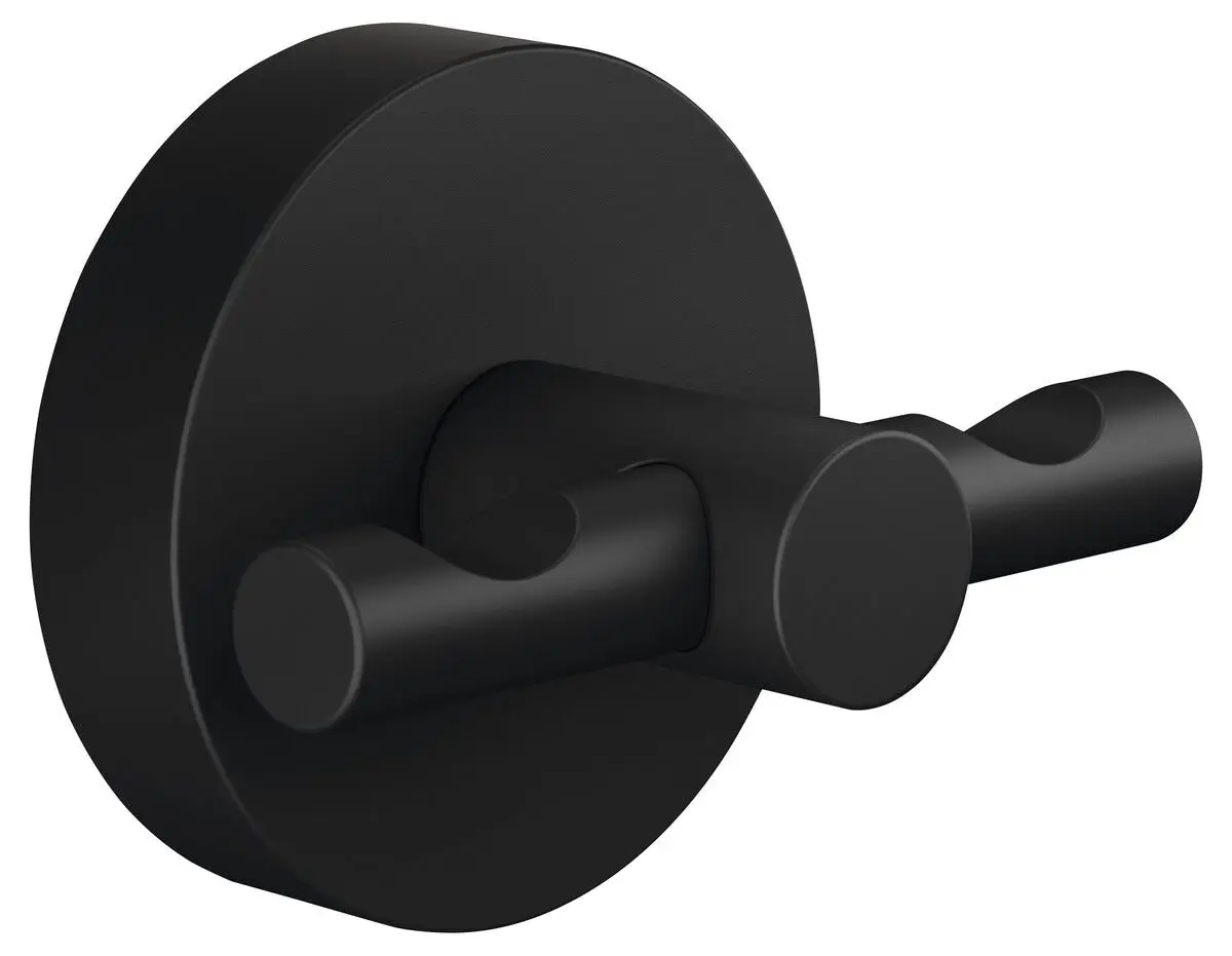 Tesa Moon Black dobbel morgenkåpekrok selvklebende, svart